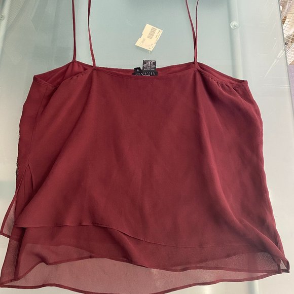 Burgundy Camisole Top NWT by BCBG - Picture 2 of 4